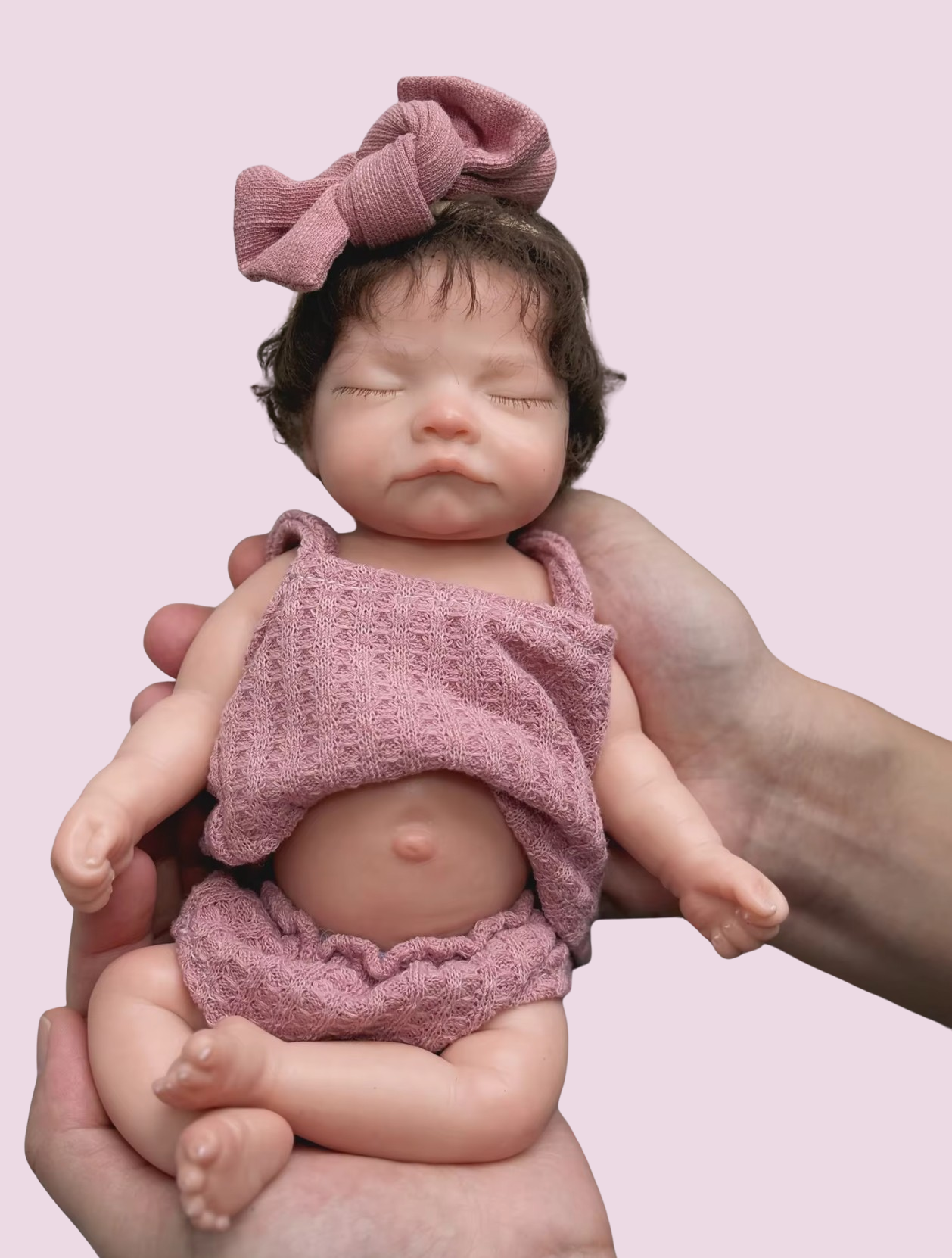 Emilia – 26 cm Vollsilikon Reborn Babypuppe mit Echten Haaren & Weichem Hautgefühl