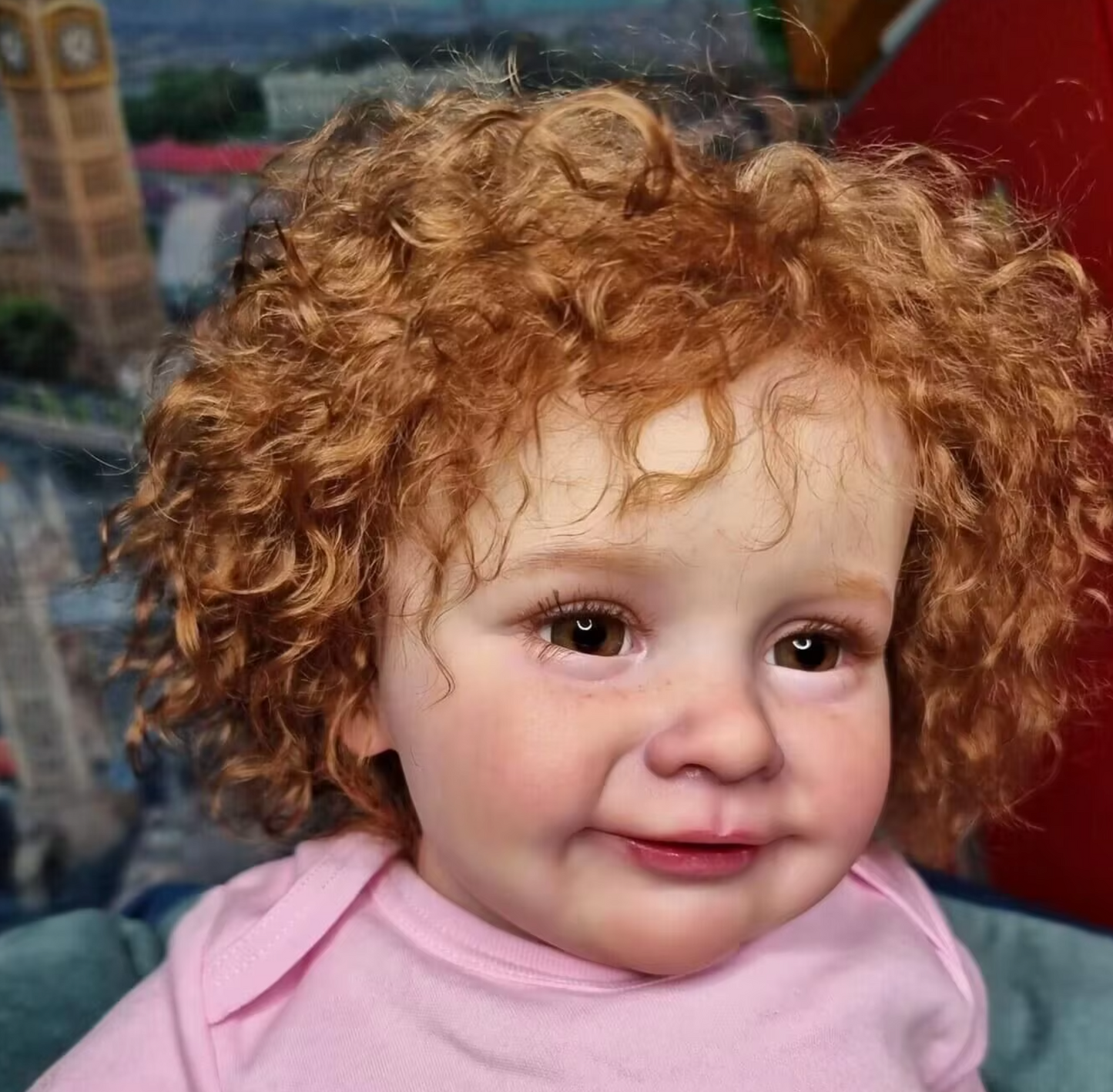 Johanna – 70 cm Realistische Reborn Babypuppe mit Roten Locken