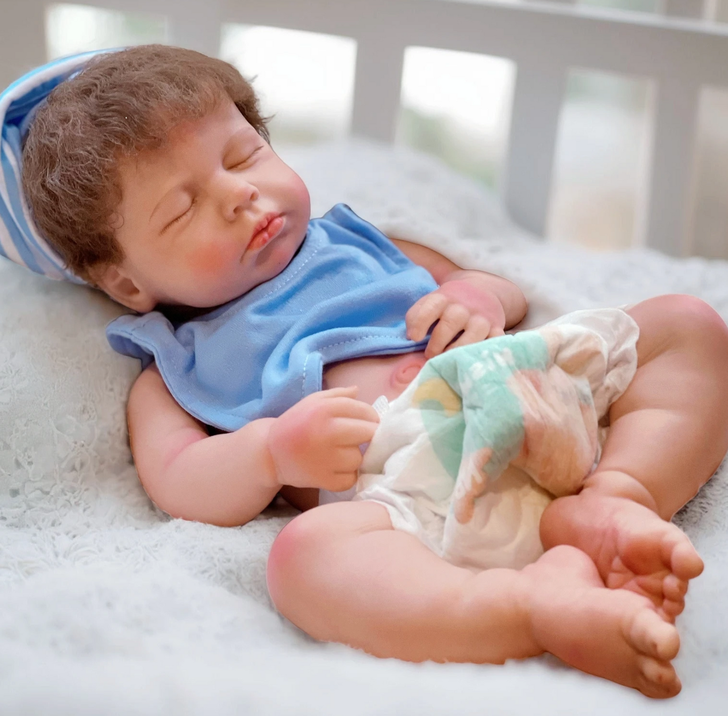 LouLou – 45 cm Vollsilikon Reborn Babypuppe Mädchen & Junge