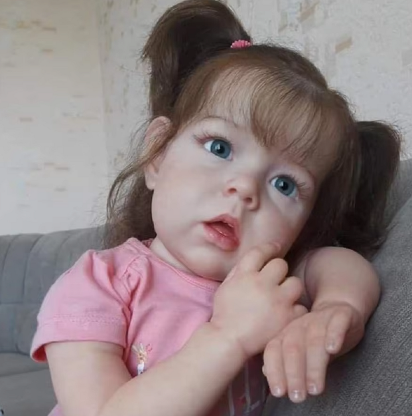 Melina – 70 cm Reborn Babypuppe Kleinkind mit Handgemaltem Gesicht & Verwurzeltem Haar