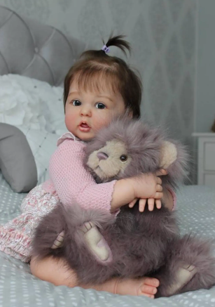 Reborn-Babypuppe Saara – 3D-bemaltes, realistisches Silikon-Baby