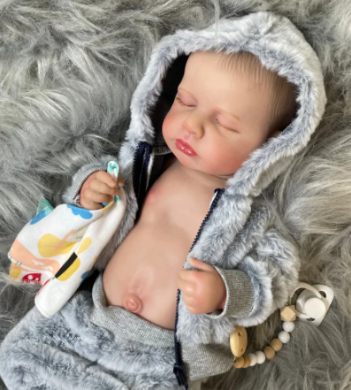Waschbare Neugeborenen-Reborn-Puppe – 50 cm lebensechte Vinyl-LouLou-Puppe