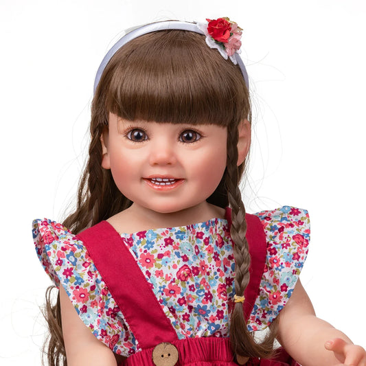 Cammi" – Die strahlende 22-Zoll-Silikon-Reborn-Babypuppe mit fröhlichem Lächeln