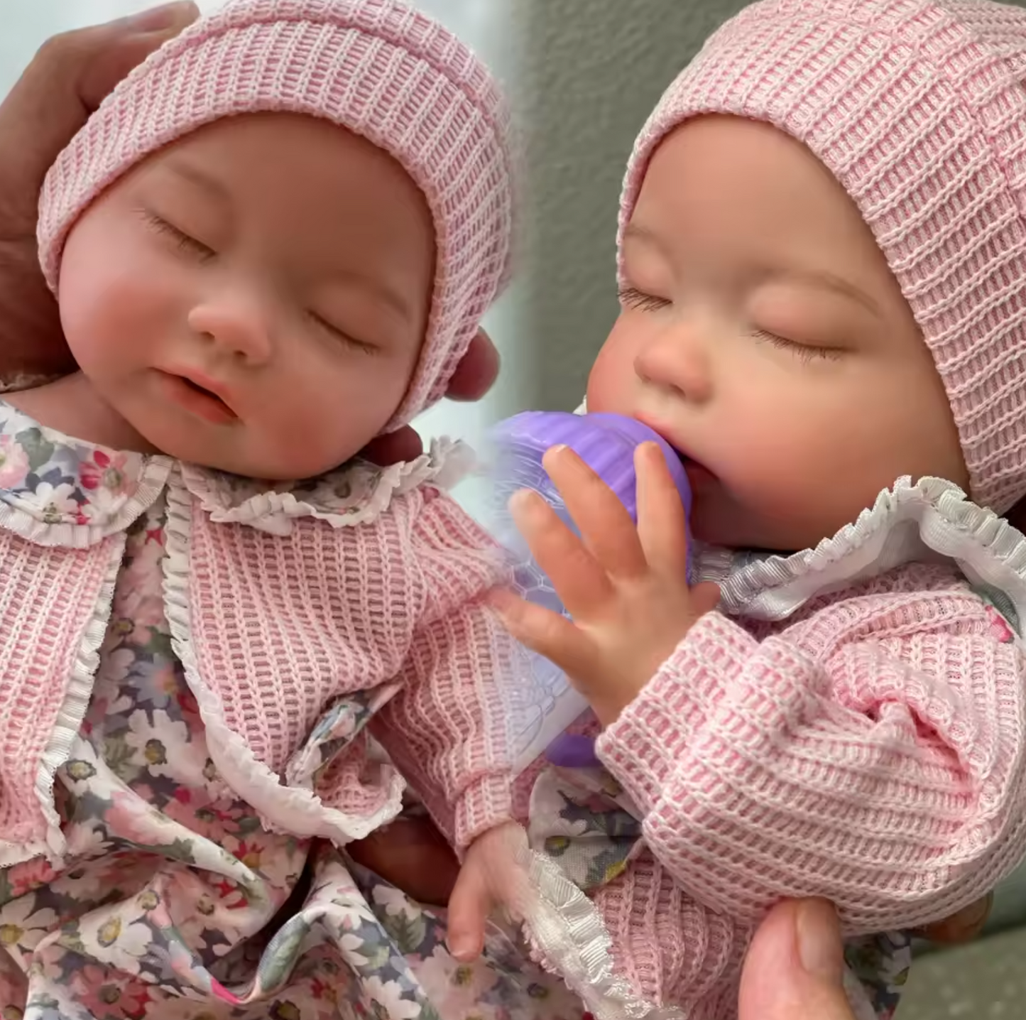 „Lil' Miracle“: 35 cm hyper-realistische Silikon-Reborn-Mädchenpuppe – Reborn Puppe mit Funktion: trinkt, macht Pipi und kann baden