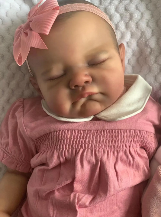 Matilda – 50 cm Neugeborenes Reborn Babymädchen mit 3D-Hautbemalung & handgezeichnetem Haar