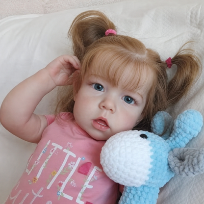Melina – 70 cm Reborn Babypuppe Kleinkind mit Handgemaltem Gesicht & Verwurzeltem Haar