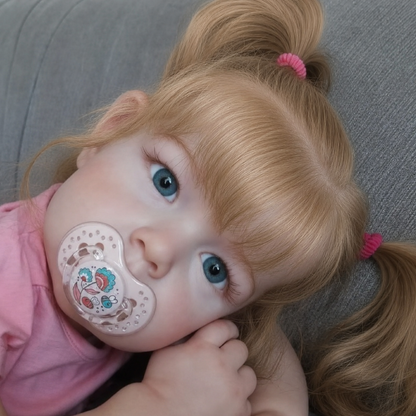 Melina – 70 cm Reborn Babypuppe Kleinkind mit Handgemaltem Gesicht & Verwurzeltem Haar