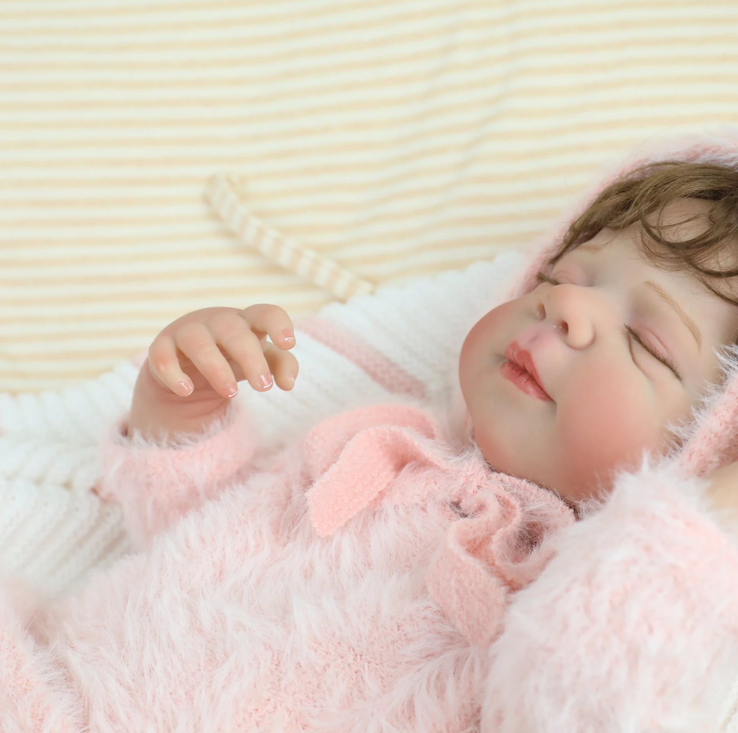 Pascale – 45 cm Vollsilikon Reborn Babypuppe Mädchen im Rosa Outfit