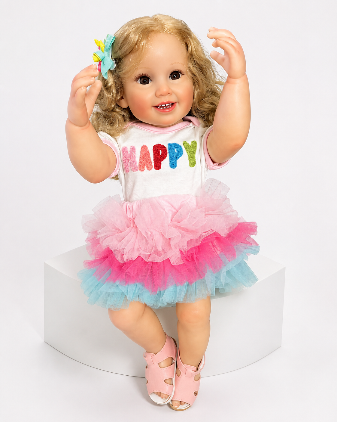Cammi" – Die strahlende 22-Zoll-Silikon-Reborn-Babypuppe mit fröhlichem Lächeln