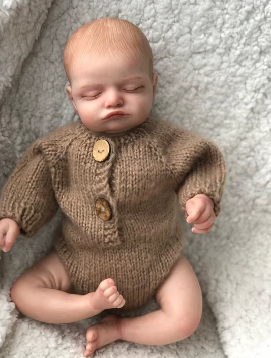 "Isabella" – Die 19-Zoll lebensechte Reborn-Baby-Mädchenpuppe mit 3D-Haut und gemaltem Haar