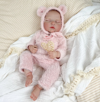 Peaches – 48 cm Vollsilikon Reborn Babypuppe Mädchen