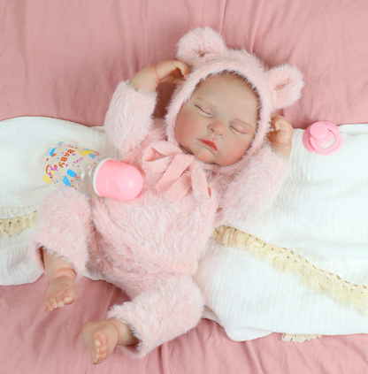 Peaches – 48 cm Vollsilikon Reborn Babypuppe Mädchen