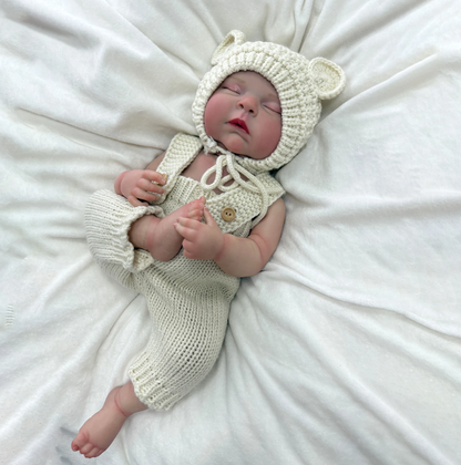 Peaches – 48 cm Vollsilikon Reborn Babypuppe Mädchen